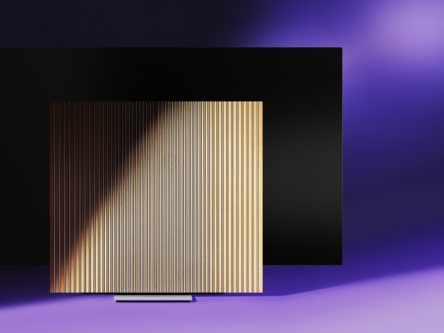 Beovision Harmony met de luidsprekerpanelen voor het scherm