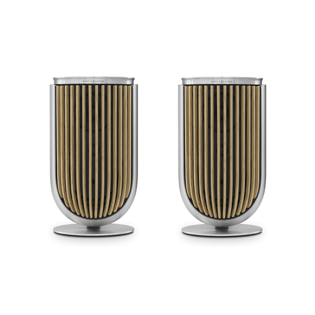 Beolab 8 stereopaar in Silver / Oak