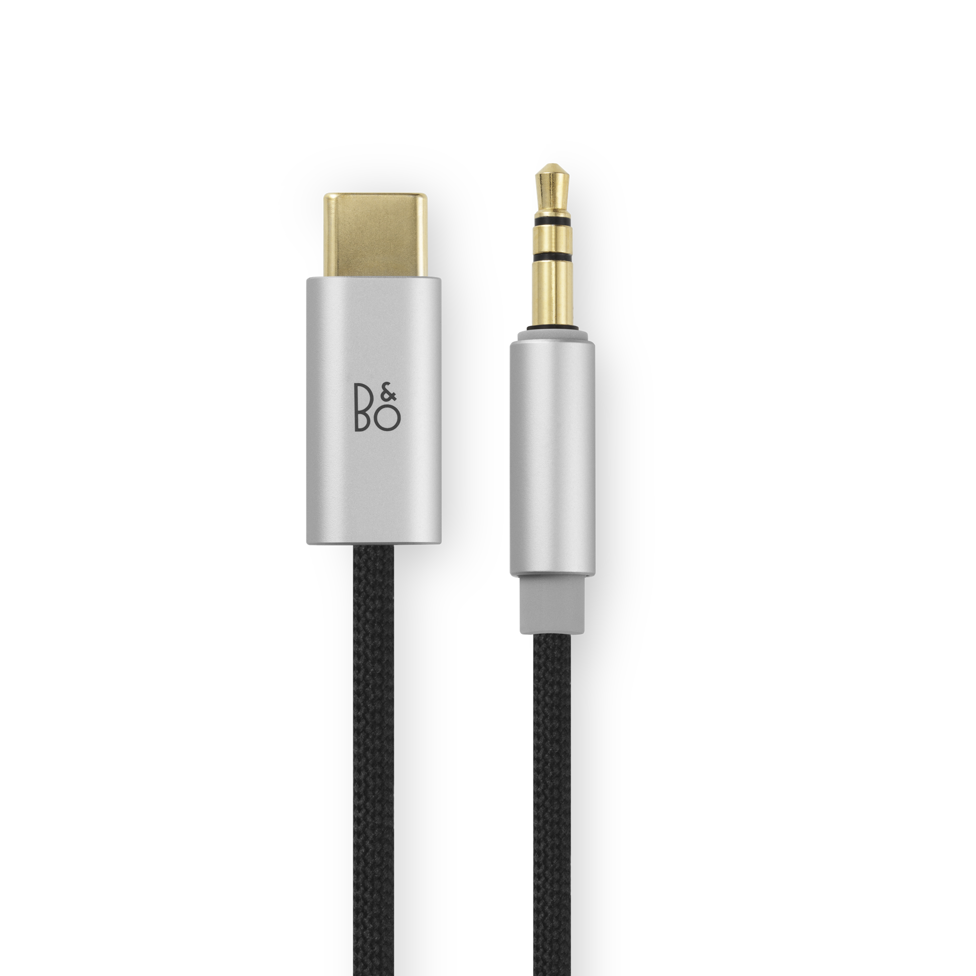 Fabric USB-C to audio jack cable H100 in Infinite Black